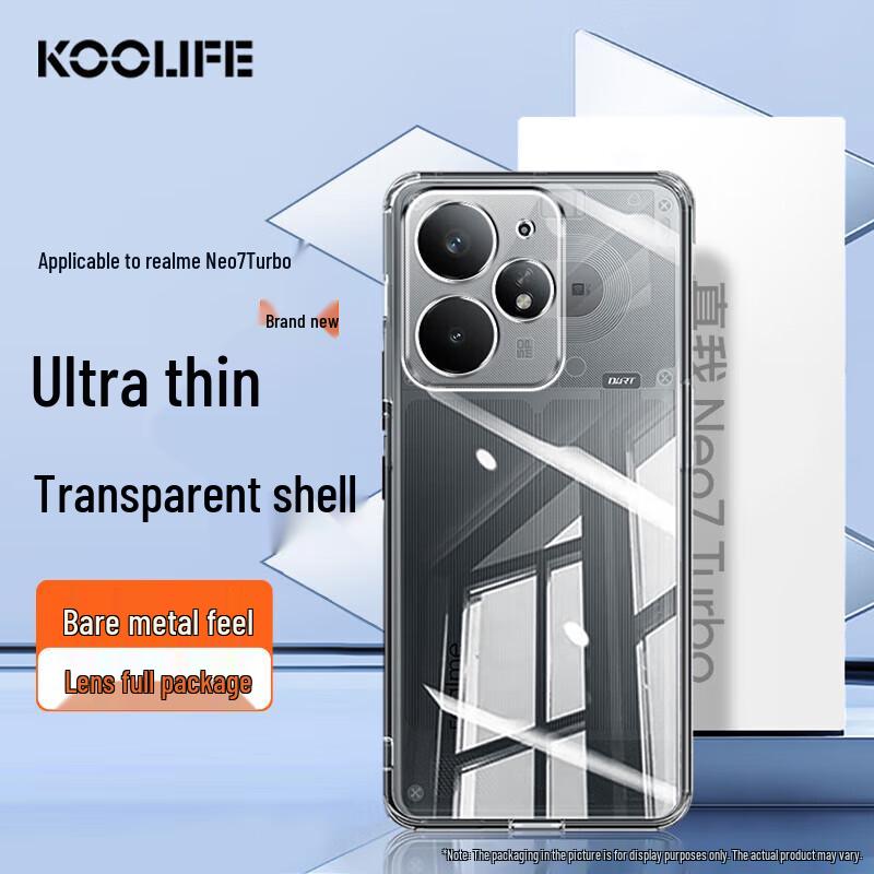 KOOLIFE Clear TPU Full-Coverage Phone Case for Realme