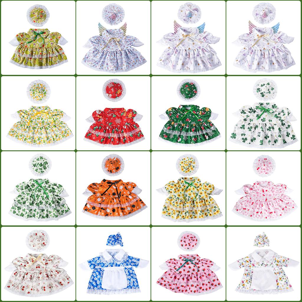Spring and summer new porch goose clothes 11 inch pastoral St. Patrick's Day goose hat maid clothing