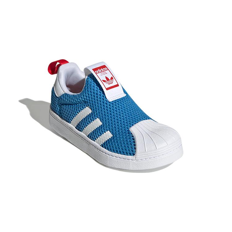 Adidas Originals SUPERSTAR 360 Comfortable Low top Kids' Skateboarding Shoes Blue White Children Aged 3 7 Years Old GY9141
