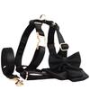 Black Crystal Dog Collar & Leash Set for Outdoor Walking