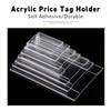 10PCS/Set New Acrylic Price Tag Holder Transparent Self Adhesive Label Sign Shelf Label Display Stand Office Use