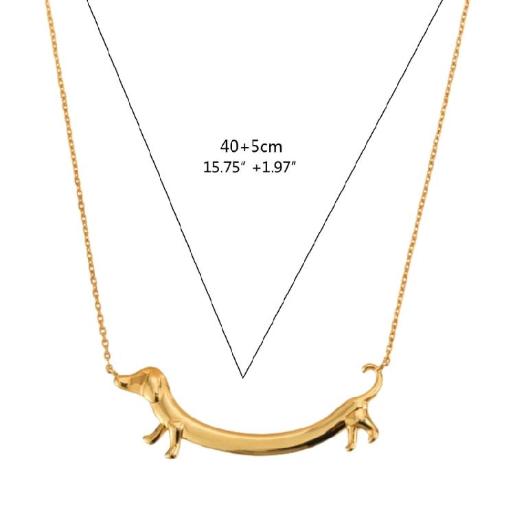 Adjustable Length Dachshund Necklace Adjustable Clavicle Chain Adornment Jewelry