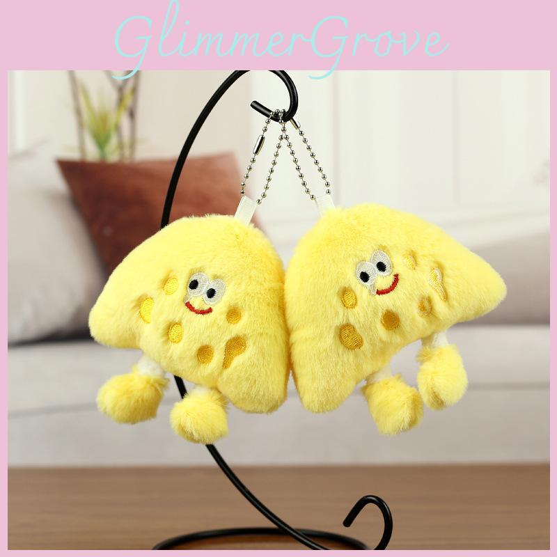 Creative And Fun Cheese Sandwich Plush Keychain Cute Accessory For Couples