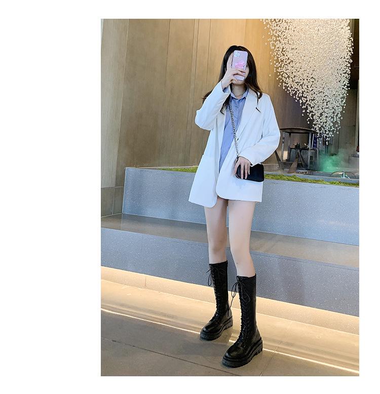 Autumn 2023 New Style Women's Knight Boots In Large Sizes, Thick Bottom, Strap High Boots - Available In Sizes 35-43