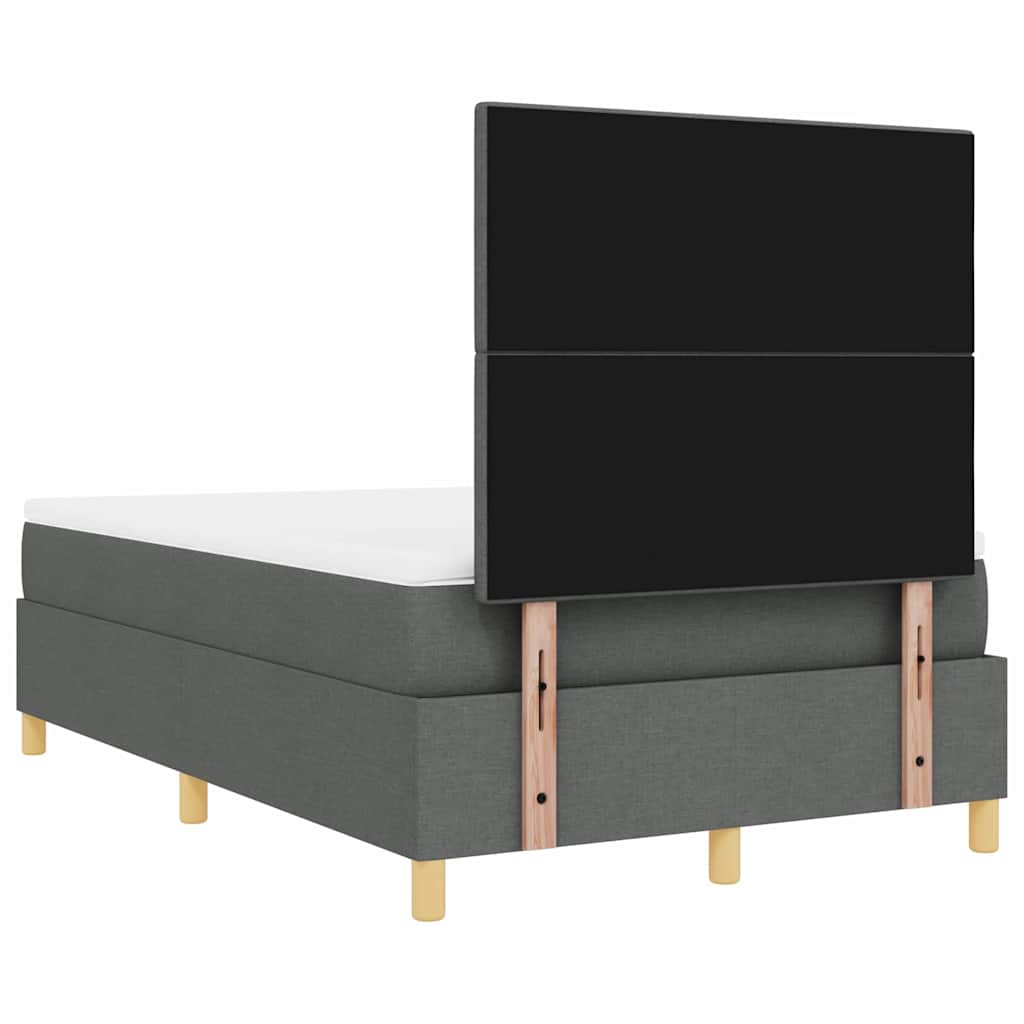 Boxspring bed with headboard Dark Grey 120 x 200 cm Fabric