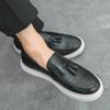 Fashion 2025New Fashion Men Tassel Formal Shoes Senior Places Formal Comfortable Flat Designer Loafers Soft Bottom Outdoor Walking Shoes