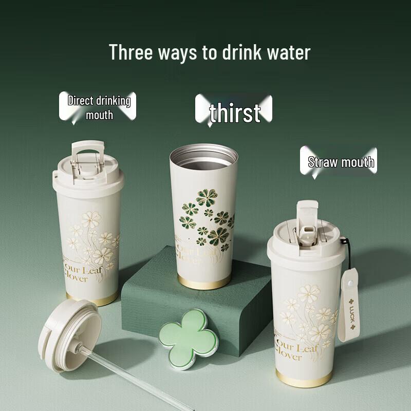 Germ 500ml Four-Leaf Clover Stainless Steel Thermos Mug