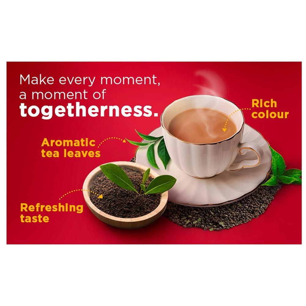 Strong Chai from the Best Chosen Leaves, Rich In Healthy Flavonoids | Premium Powdered Black Tea, Red Label Tea 1 Kg Pack