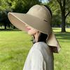 Women Anti UV Sunshade Shawl Cap Detachable Wide Brim Visor For Outdoor Sports Beach Travel Accessory