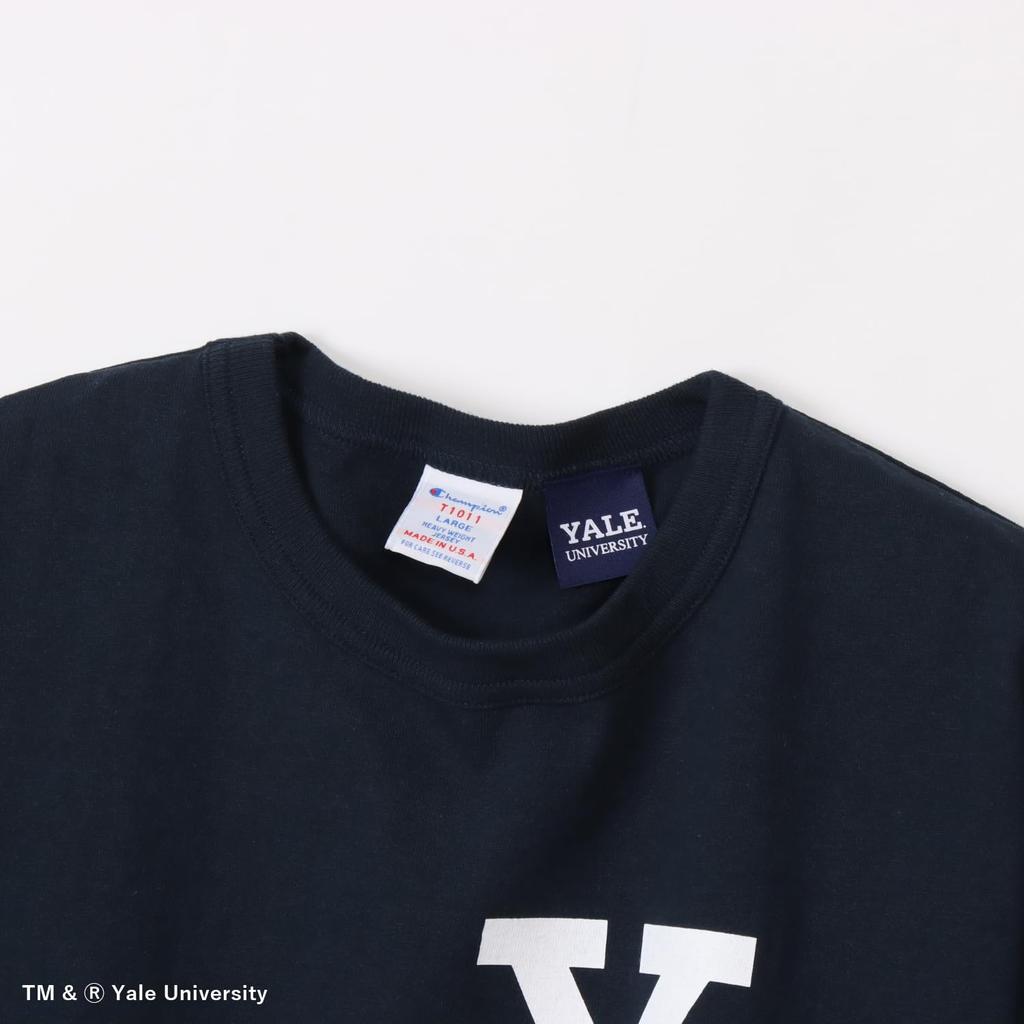 Champion T1011 US Tričko s dlouhým rukávem Made in Size s grafickým kulatým výstřihem, USA, C5-Y406, Pánské námořnické modré, L, 100% bavlna, Potisk,