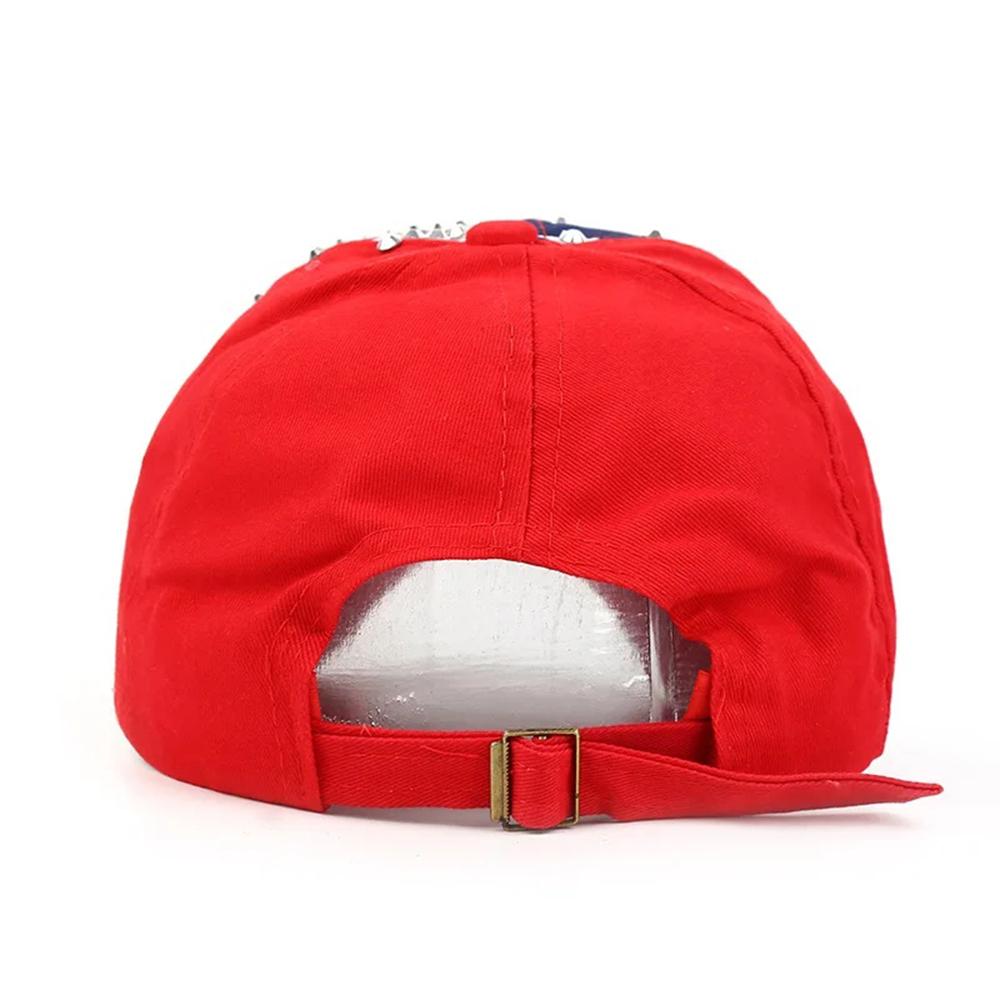 Unisex Baseball Cap Usa Flag Diamond Rivet Adjustable Snapback Fashion Hat Gorras