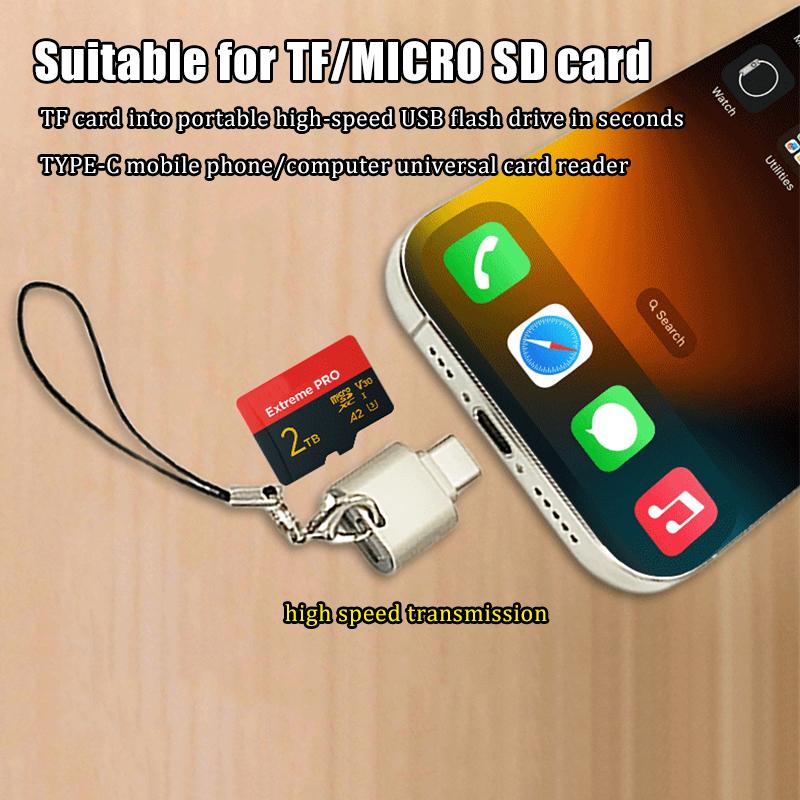 Czytnik Kart Typ C do SD Micro TF Adapter dla iphone 15 16 Akcesoria do Laptopa OTG