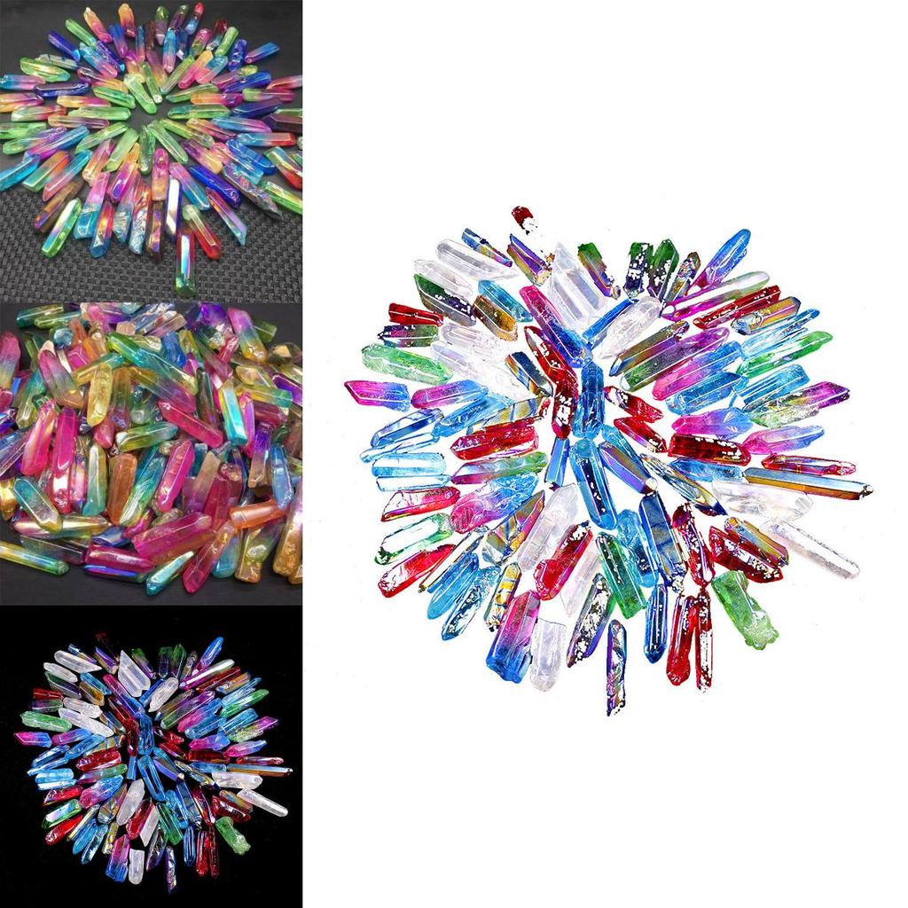 Einzigartige Sortierte Edelsteine Mit Titanbeschichtung Regenbogen Aura Quarz Kristallspitzen 100g