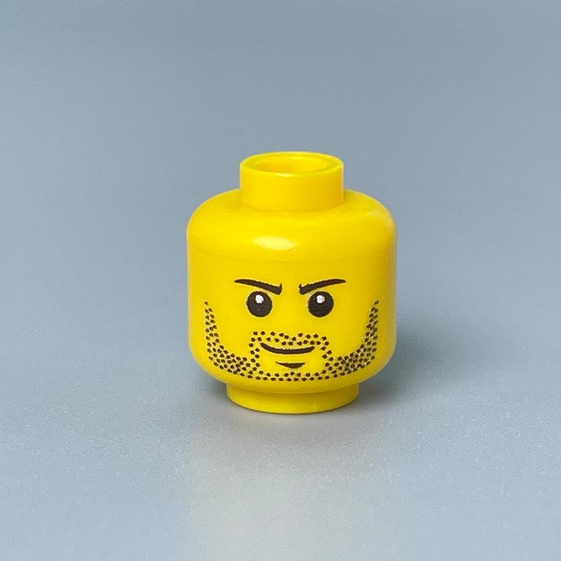 Building Block Minifigure Heads Set – Facial Expressions in Yellow