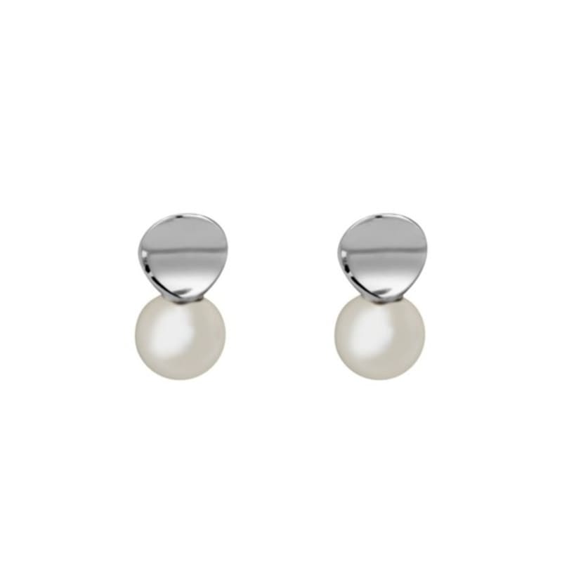 aora SWAL PEARL PLATE EARRING #0018