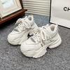 Thick Soled Inner Height Increasing Dad Shoes Women's 2025 Autumn New Fashionable Sponge Cake Soft Soled Sports Leisure Shoes