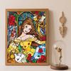 DIY Diamond Painting 5d Beauty and the Beast Stained Glass Full Diamond Cross Stitch Diamond Living Room Bedroom Decoration Painting
