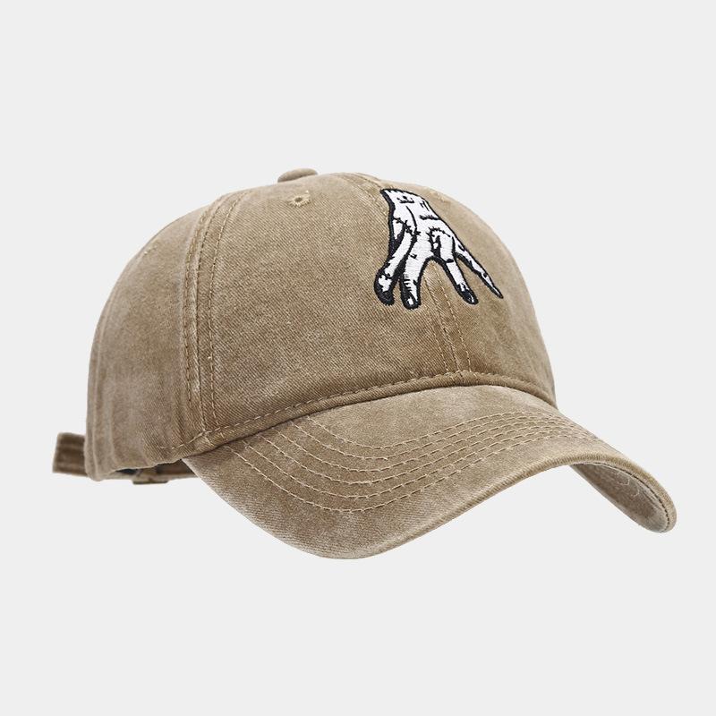 Hot-selling Baseball Cap Casual Soft Top Cap Men's Retro Versatile Embroidery Washed Hat Tide