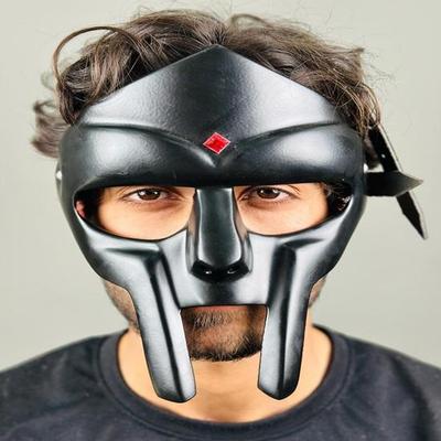 MF Doom Maske Rapper Cosplay Accessoire MF Doom Tributmaske Gladiatorenmaske Partymaske Geschenk Weihnachten, Party, Halloween, Hochzeitsgeschenk