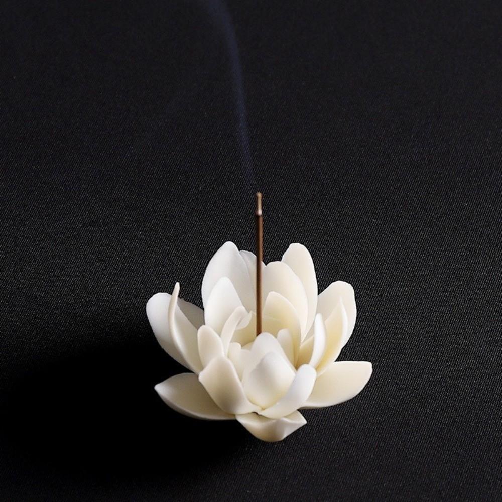 Flower Design Incense Burner Ceramic Incense Burning Tray Home Decoration Incense Stick Holder Zen