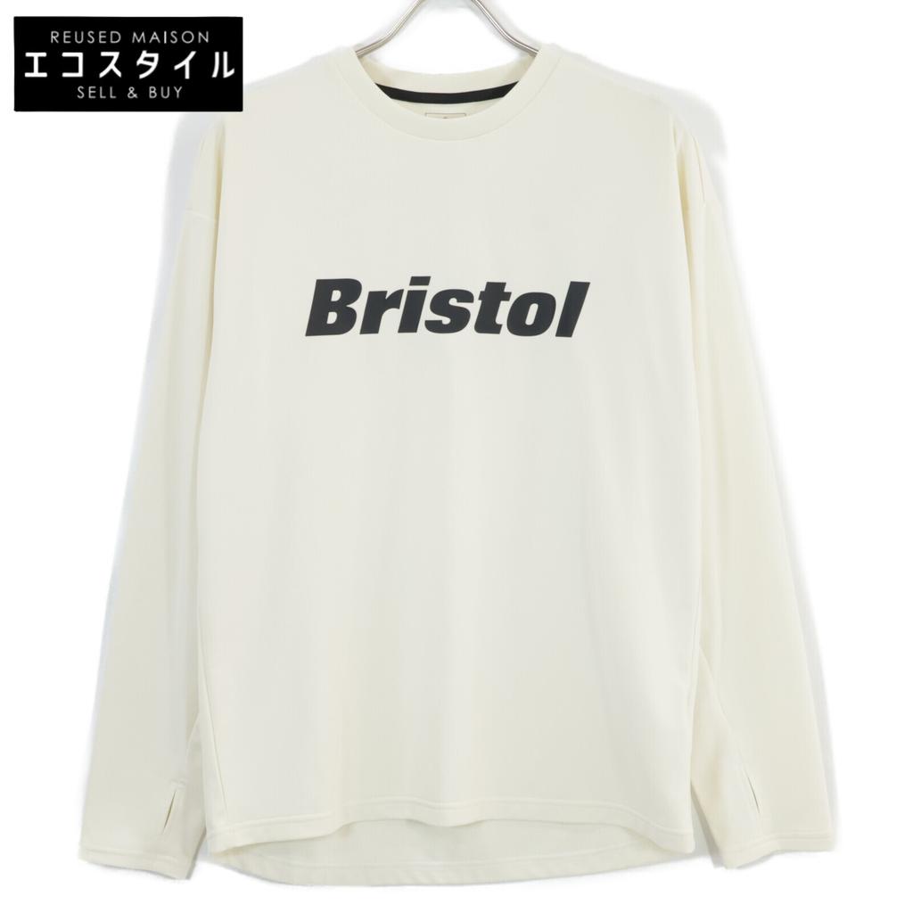 F.C.Real Bristol 23Stainless Steel TOUR TOP Print Crew Neck Long Sleeve T-Shirt tops M IvoryUsed