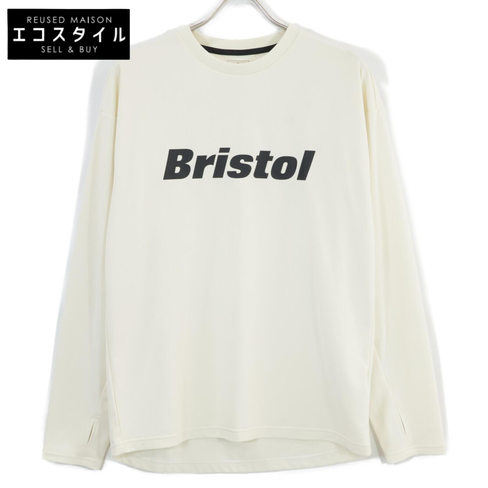 

F.C.Real Bristol 23Stainless Steel TOUR TOP Print Crew Neck Long Sleeve T-Shirt tops M IvoryUsed