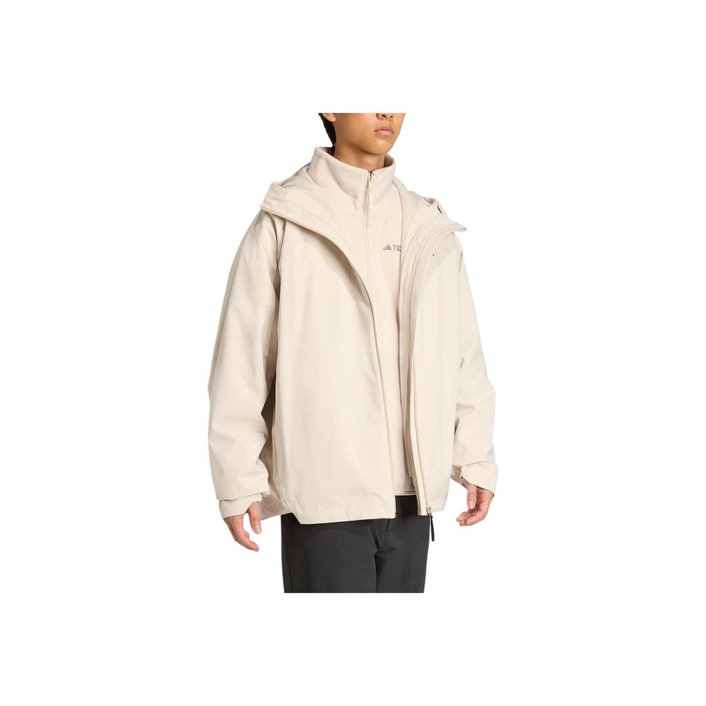 Adidas Terrex Xpl Flc Three-In-One Hooded Loose Fashion Jacket Men Jacket JV8687