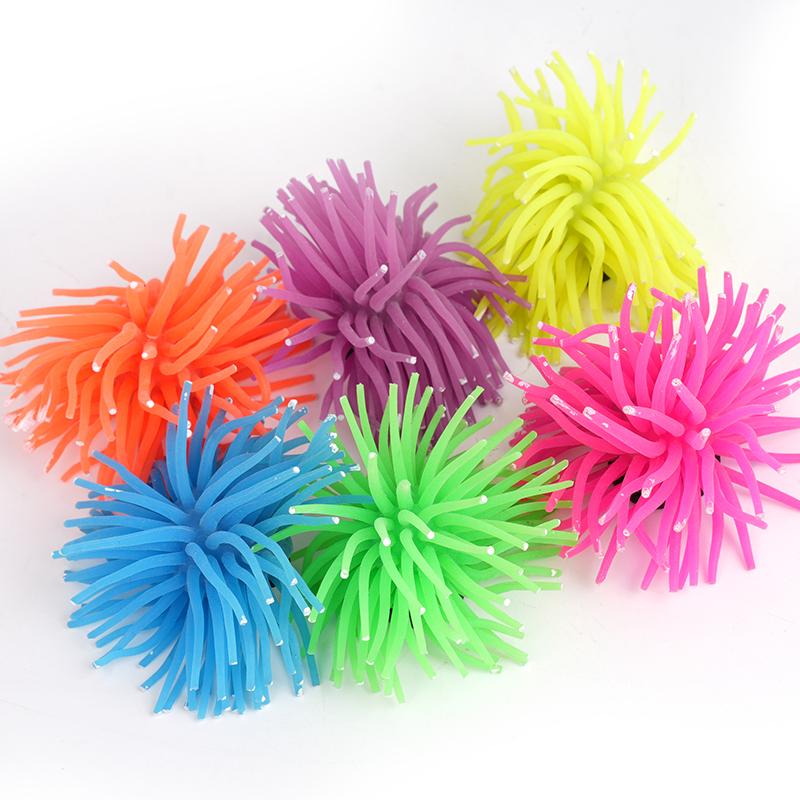 Aquarium Silicone Simulation Sea Anemone Sea Urchin Color Artificial Coral Plant Fish Tank Ornament Decoration Accessory