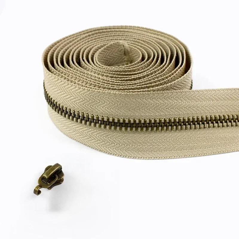 1/2/3/5M Meetee 5# Rollen-Metallreißverschlüsse mit Schiebern Tasche Schuhe Jacke Dekor Verschluss Reißverschluss nach Metern DIY Reparatur Nähzubehör