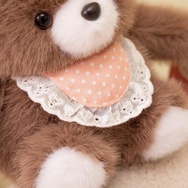 23Cm Bib Sitting Cartoon Animals Plush Toy Stuffed Panda Rabbit Penguin Chick Bear Doll Appeasing Sleeping Friend Gift