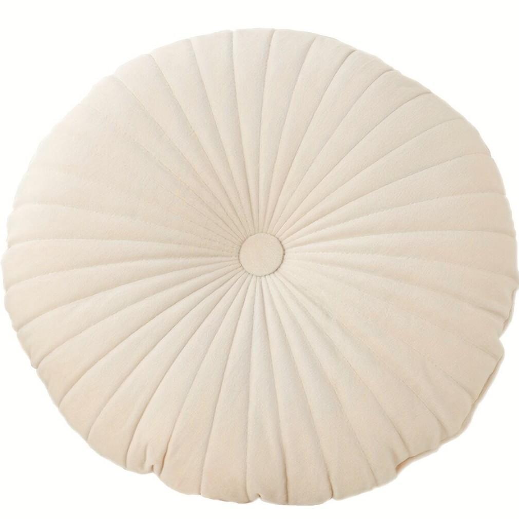 Velvet Pumpkin Backrest & Lumbar Pillow – Round Sofa and Bedside Cushion
