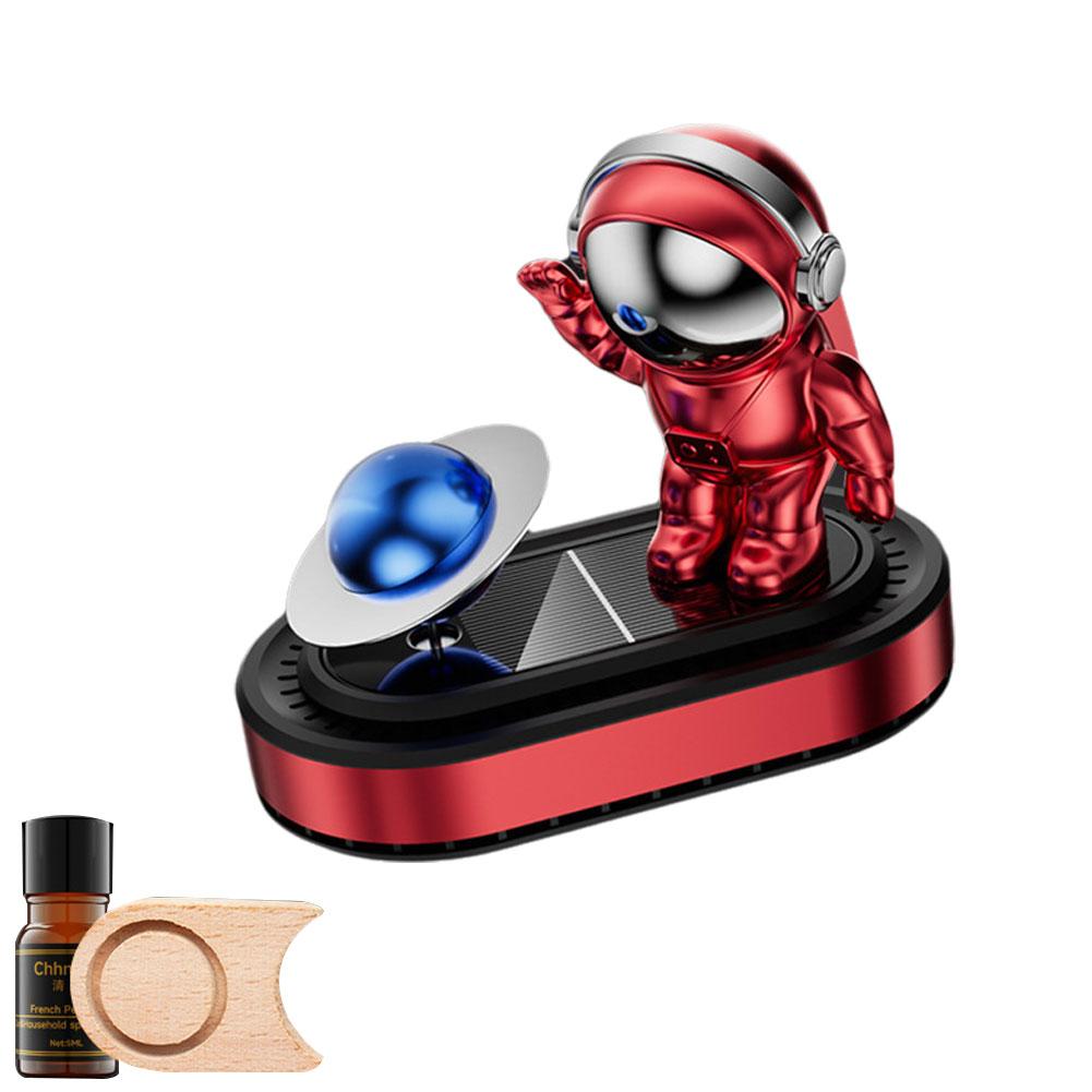 Solar Car Air Freshener Astronaut Car Scent Diffuser Rotatable Solar Car Aromatherapy Fresheners Car Interior Accessories