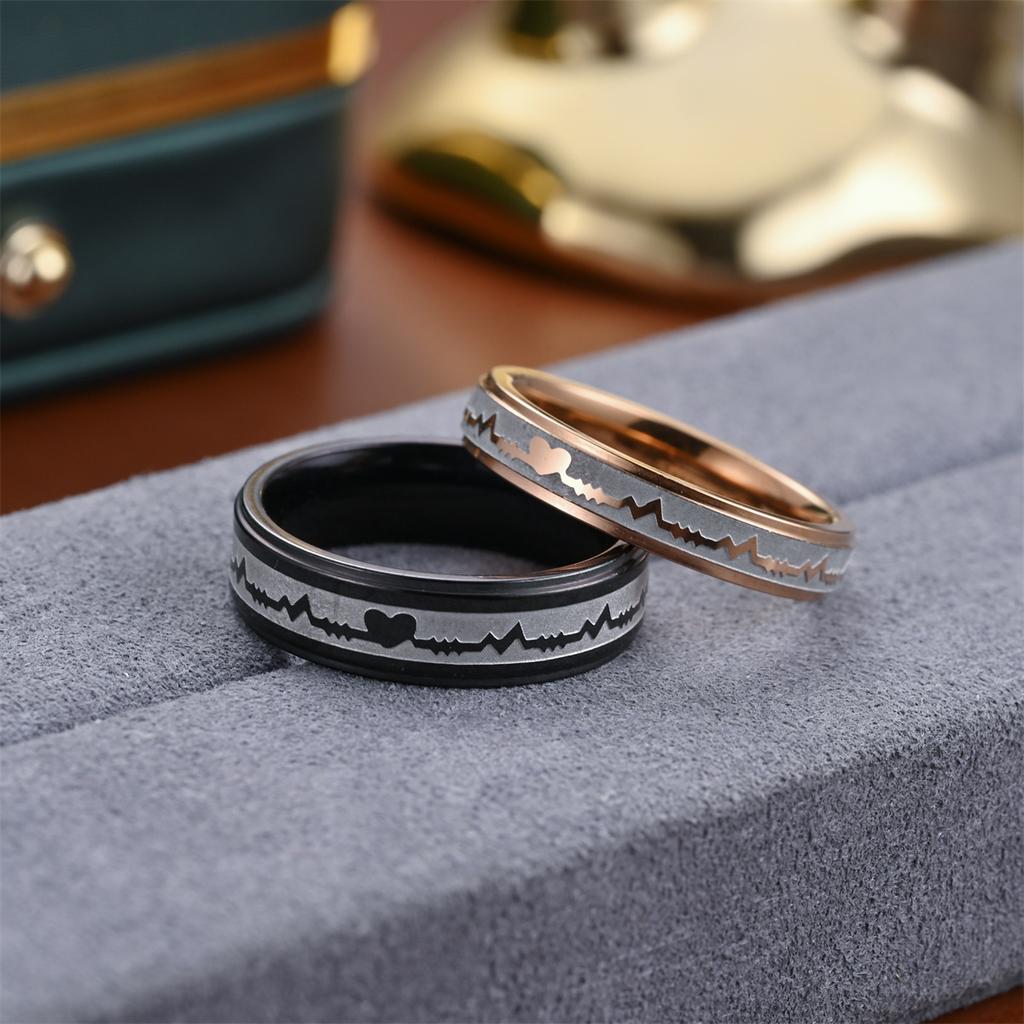 1 Pièce Bague Tendance, Simple et Exagérée en Acier Titane