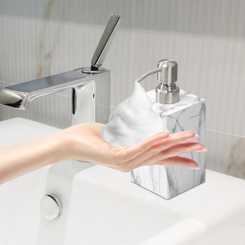 Marble Texture Soap Dispenser Hand Soap Liquid Dispenser 500ml Salon Dispenser Lotion Dispenser Bottle for Home Kitchen
