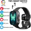 2 In 1 AMOLED Screen Smart Watch Men With Earbuds Bluetooth Headset Speaker Tracker Music Sport Watch Men Waterproof Smart Watch