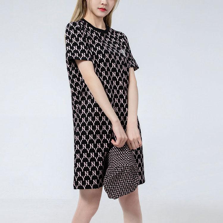 New MLB New York Yankees Short Sleeved Dress Women's Black 31OP04111-50L