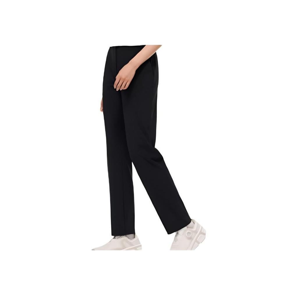 Anta Champion All-Weather Series Solid Color Mid-Rise Water-Resistant Versatile Straight-Leg Casual Pants Women Bottoms 162530501-2