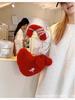 Love Heart Plush Handbag: Versatile Women's Crossbody & Shoulder Bag for 2025 Autumn/Winter