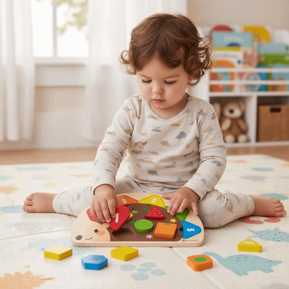 Wood Material Wooden Peg Board Toy Cartoon Shape Tangram Jigsaw Game Toddler Learning
