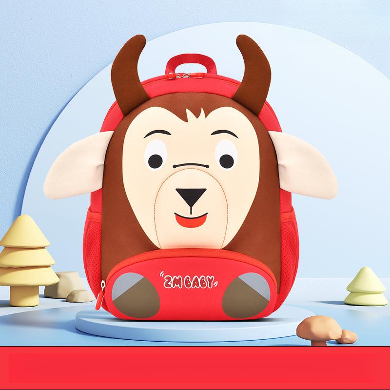 New Kindergarten Schoolbag Cartoon Bag Anti-lost Children's Bag Light Diving Material Student Schoolbag