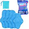 Blue Fleece Reusable Sanitary Napkin Set - African Aunt Day & Night Liner Pad