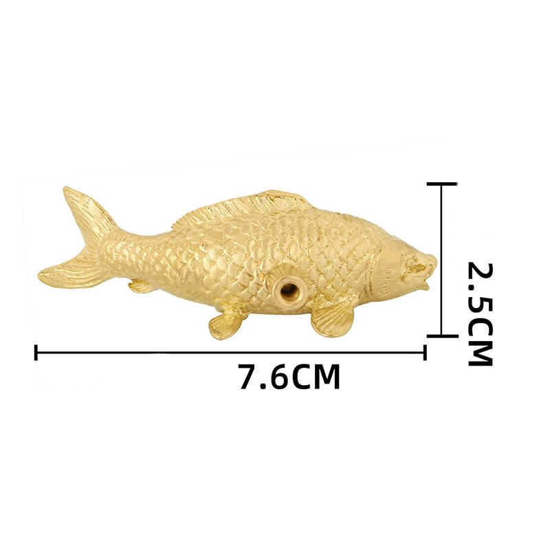 1pc Gold Color Carp Fish Brass Handle Retro Luxury Cabinet Door Knobs Single Hole Furniture Hardware Wardrobe Drawer Pulls