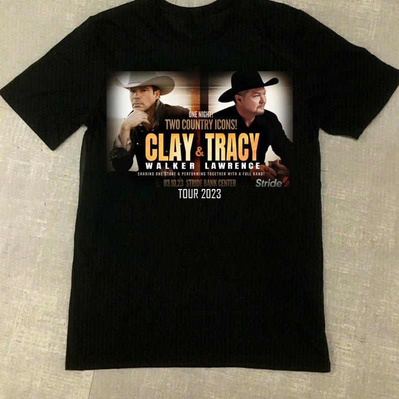 Clay Walker Tracy Lawrence Concert Center March T Shirt Full Size Ub315