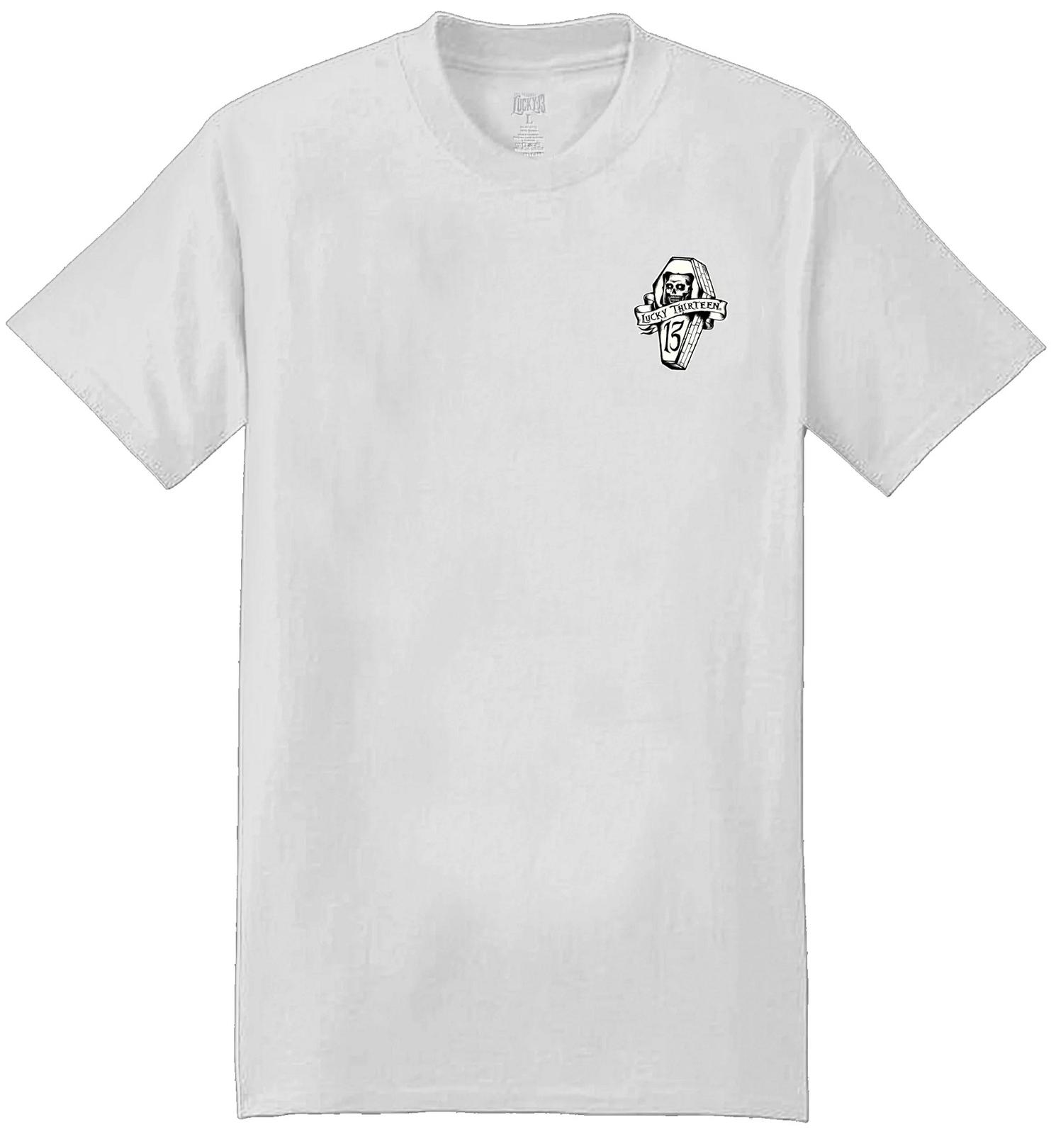 Authentic LUCKY 13 Coffin Rider T-Shirt White S-4XL NEW S разноцветный