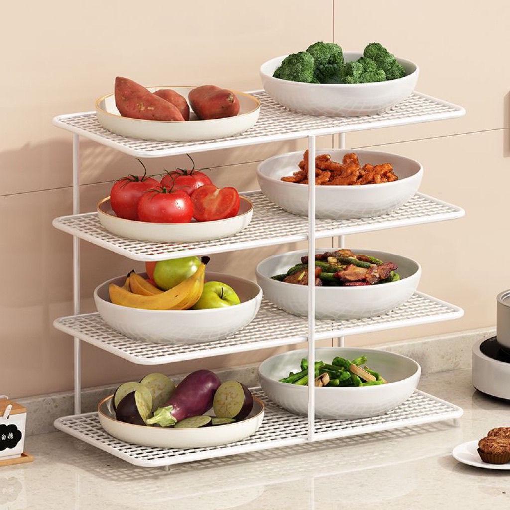 Multi-Layer Hot Pot Prep Dish Holder & Storage Rack