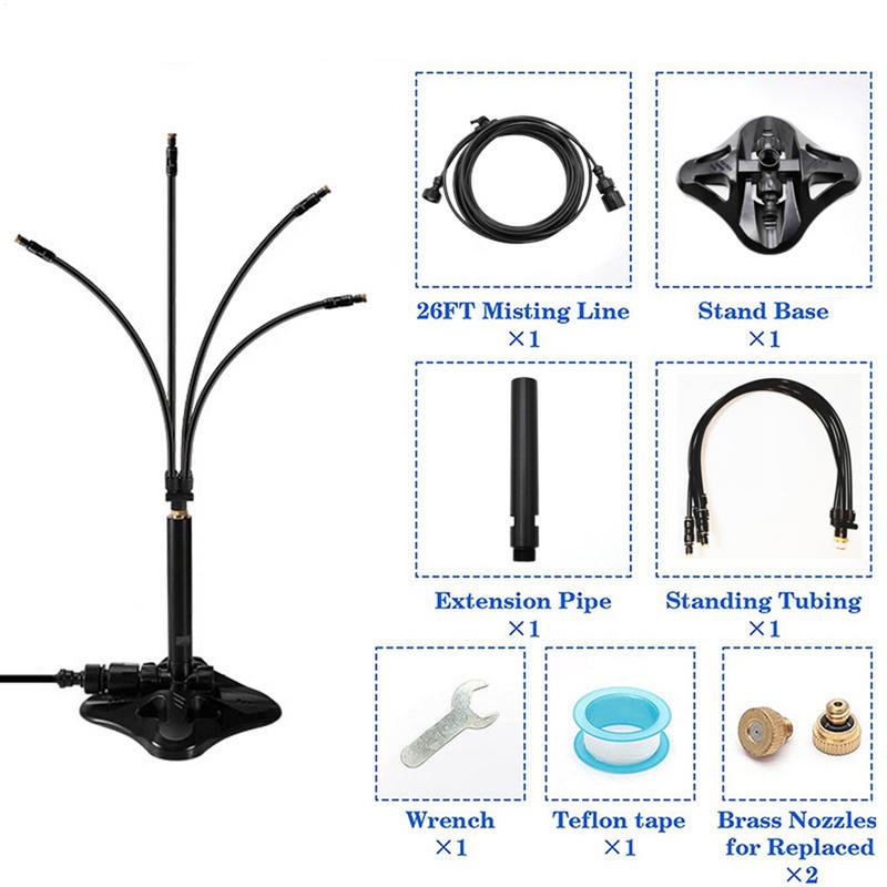 Upgraded Vertical Spray Cooling System Portable Micro-Spray Cooling Garden Patio Sprayer Vertical Spray Hose Cool Accessories
