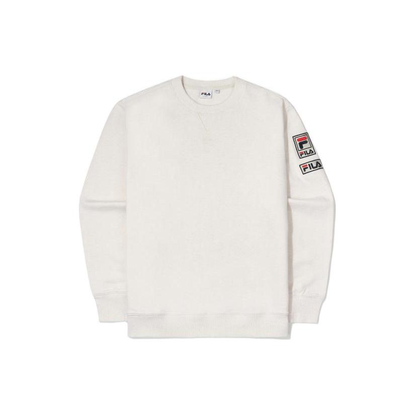 FILA Sweatshirts Unisex White Crew Neck Moderate Regular FS2POF1119X-OTM 090