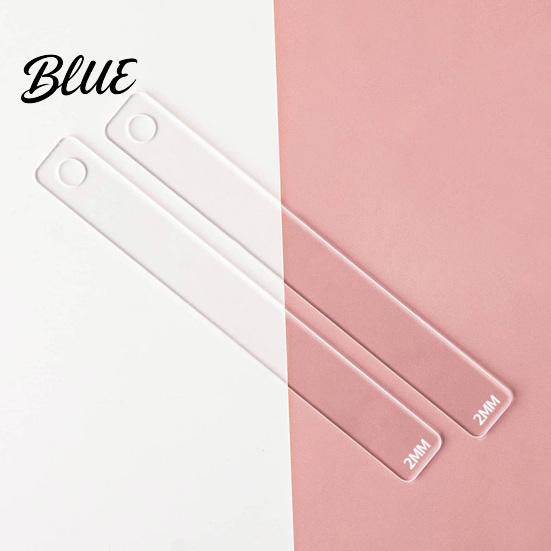 Pottery Clay Depth Guide 1 Pair Acrylic Polymer Guide, 2/3/4/5/6mm Rolling Pin Guides Transparent Thickness Ruler for DIY Tools Earring Making