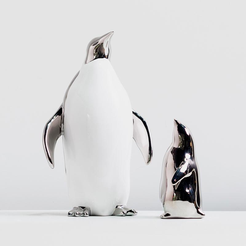 Pryskyřice Zvíře Tučňák Kreslený Roztomilý Kawaii Dekorace Dům Domov Obývací Pokoj Konferenční Stolek Stůl Kreativní Řemesla Soška Doplňky