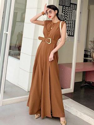 Korean-French Style Waist-Slimming Wide-Leg Jumpsuit for Women - 2023 Fashion